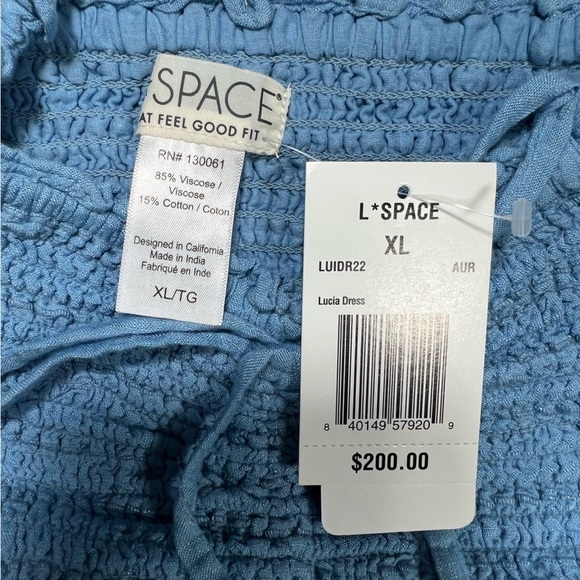 L*Space | Romantic Cottagecore Boho Lucia Midi / Maxi Smocked Tiered Dress | XL - Picture 7 of 8